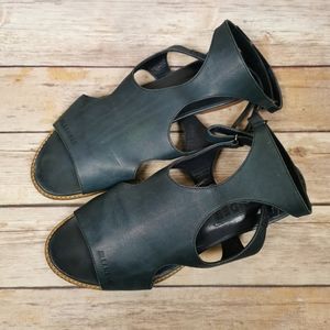 EUC vintage Jil Sander blue open toe sanda…